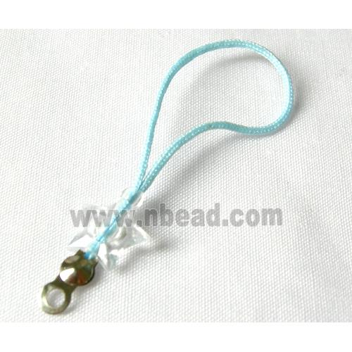 cellphone strap, string  hangers, aqua