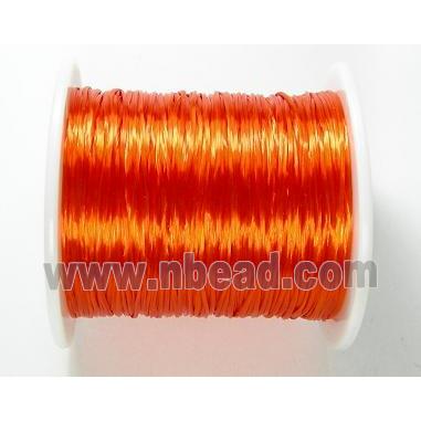 stretchy Crystal wire, flat, nacarat