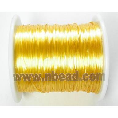 Crystal wire, stretchy, flat, lt.yellow