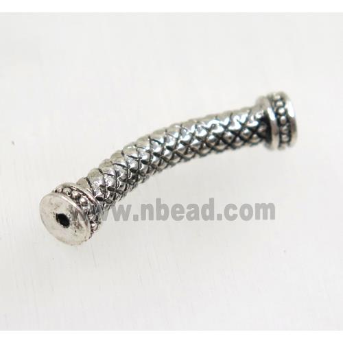 tibetan silver zinc tube beads, non-nickel