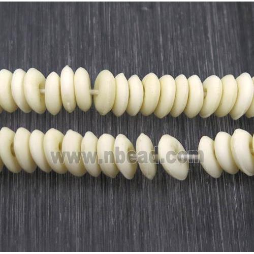 white bone heishi beads