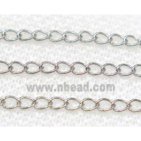 copper chain, platinum plated