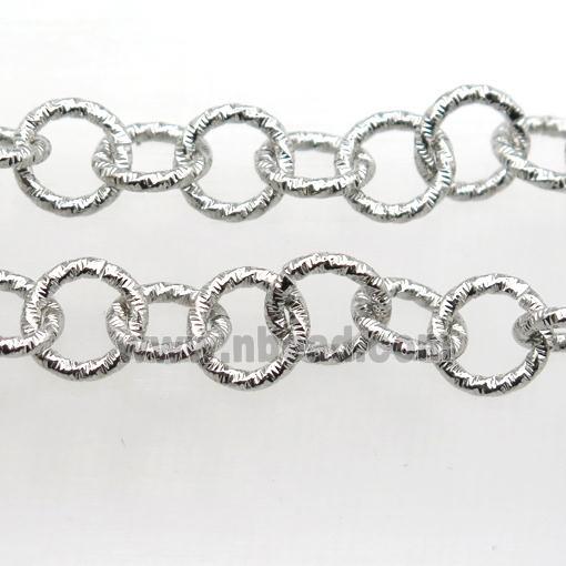 Iron chain, platinum plated