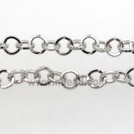 Iron chain, platinum plated