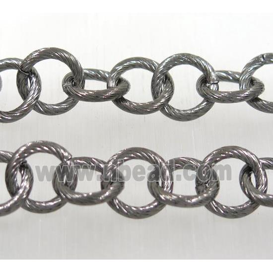 iron chain, black plated