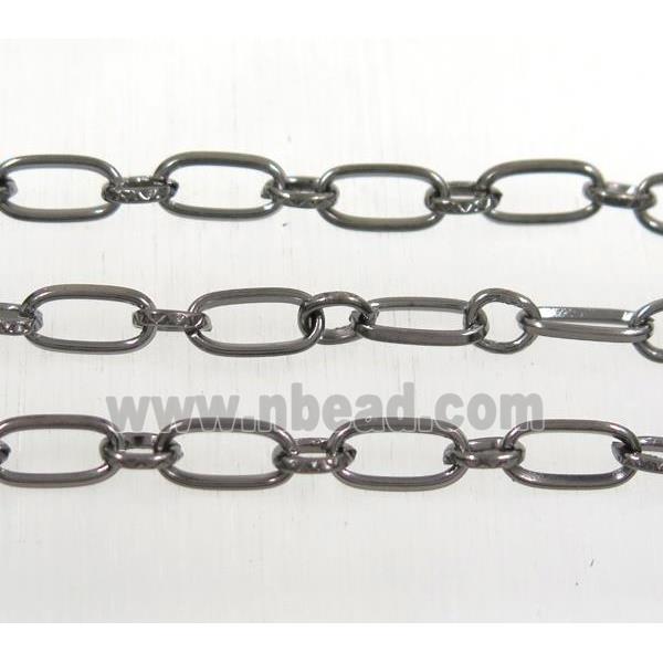 iron chain, black plated