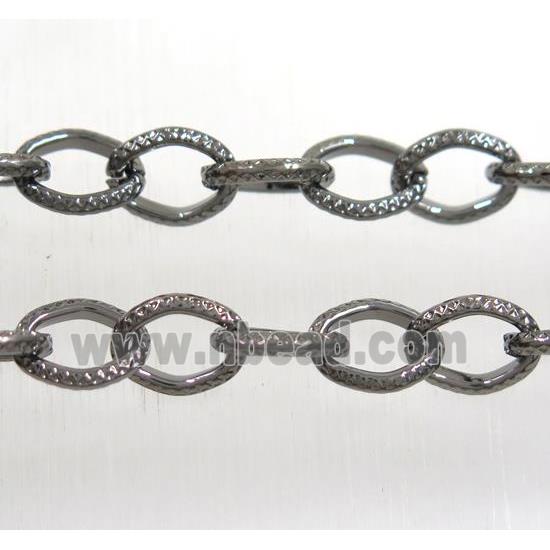 iron chain, black plated