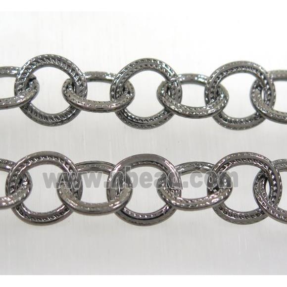 iron chain, black plated