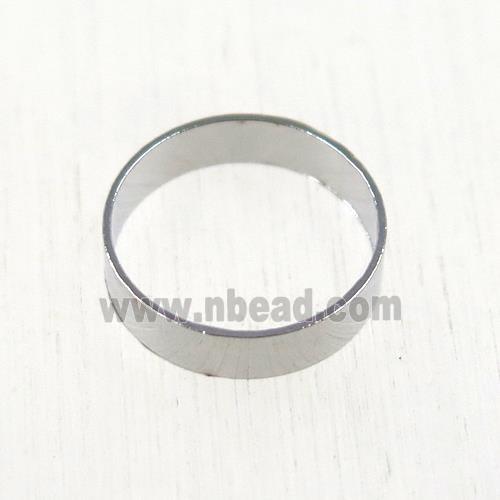 brass ring bead, platinum plated