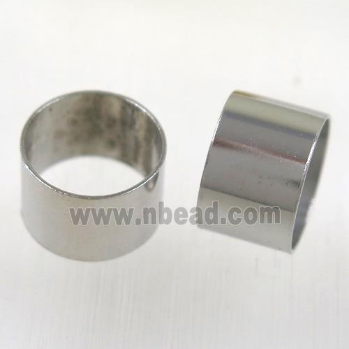 brass ring bead, platinum plated