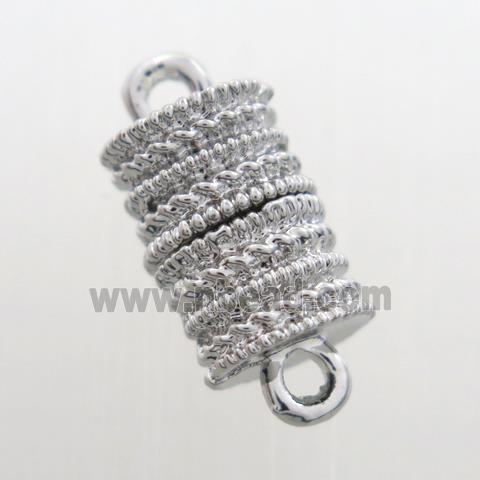 iron clasp, magnetic, platinum plated