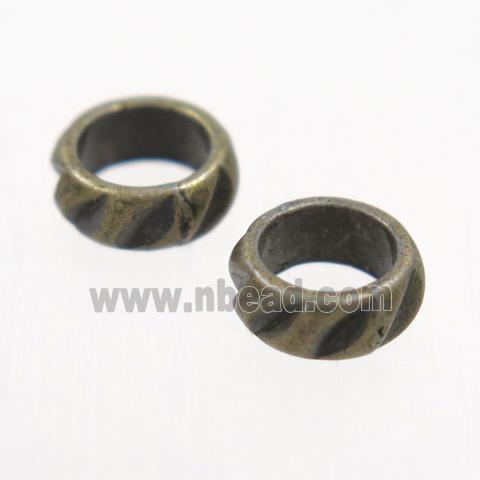 alloy spacer beads, rondelle, antique bronze