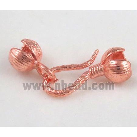 copper clasp, rose gold plated