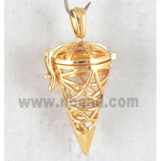 Copper Pendulum Locket Pendant Gold Plated