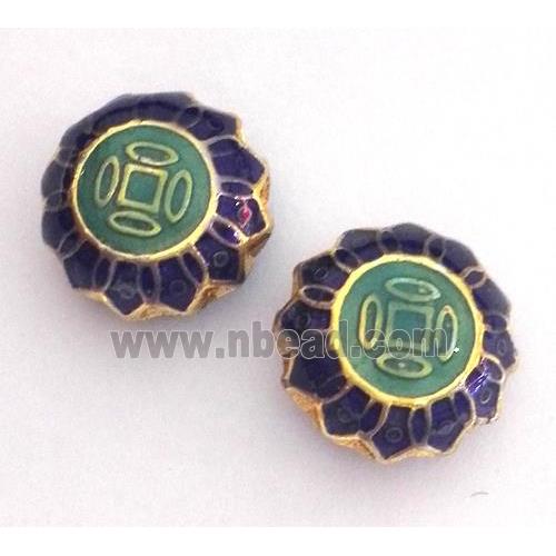 enameling copper spacer bead, flat round