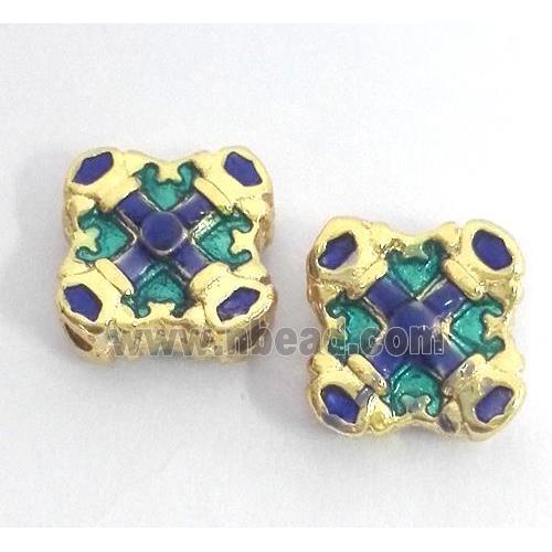 enameling copper spacer bead, square