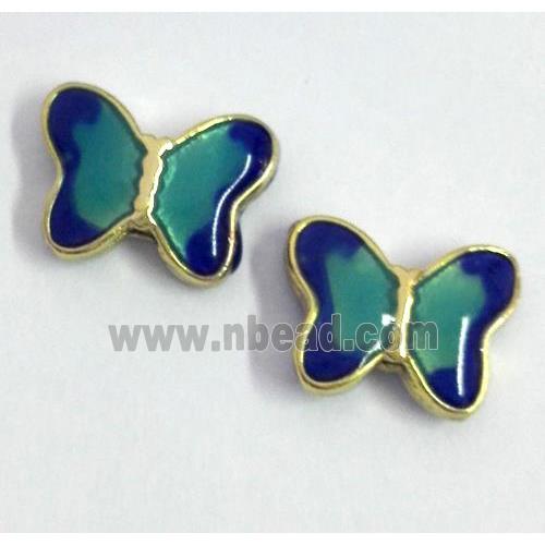 enameling copper butterfly bead, colorfast