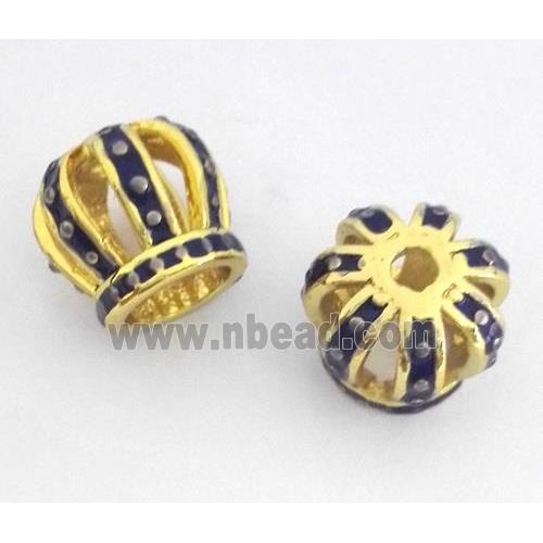 enameling copper crown bead, colorfast