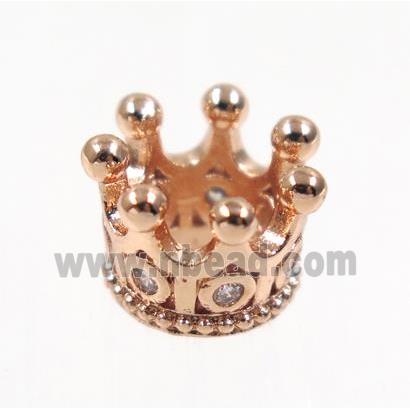 copper bead paved zircon, crown