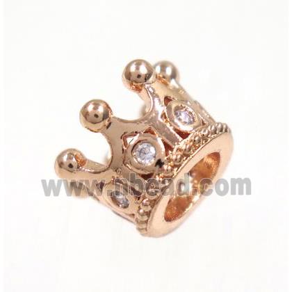 copper bead paved zircon, crown