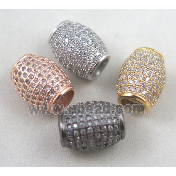 Zircon copper spacer bead, mixed color