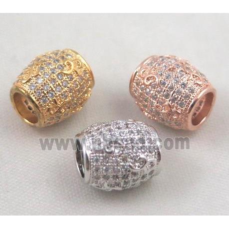 Zircon copper spacer bead, mixed color