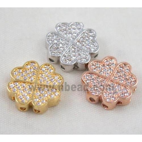 Zircon copper spacer bead, mixed color