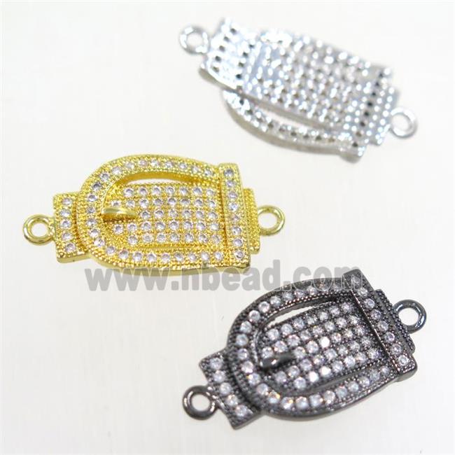 copper buckle connector paved zircon, mix color