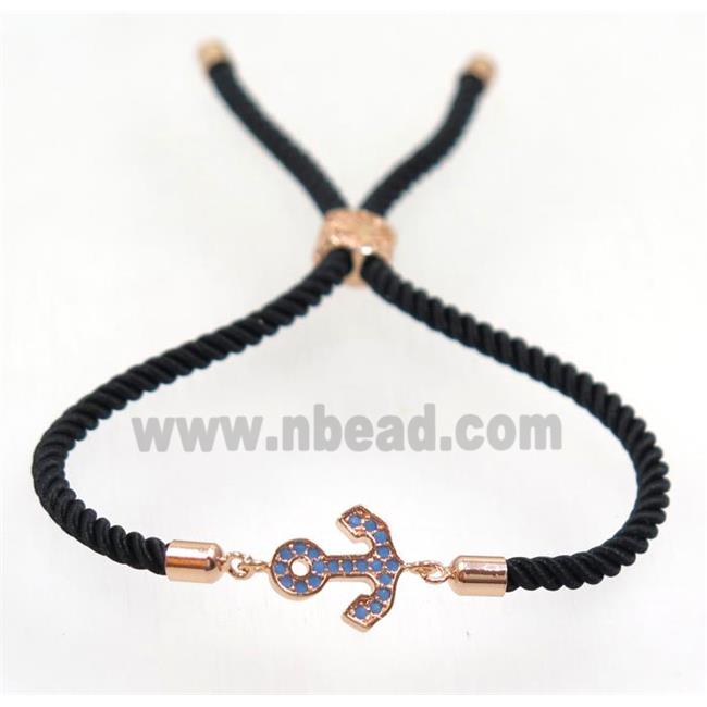 handmade bracelet with nylon wire, zircon bead