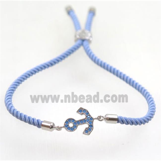 handmade bracelet with nylon wire, zircon bead