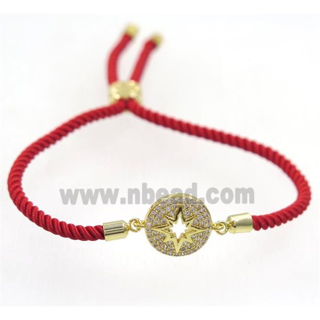 handmade bracelet with nylon wire, zircon bead