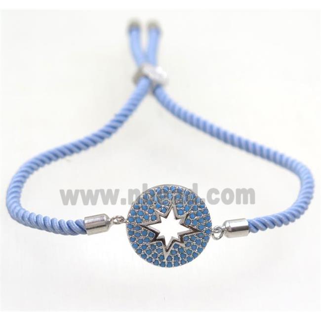 handmade bracelet with nylon wire, zircon bead