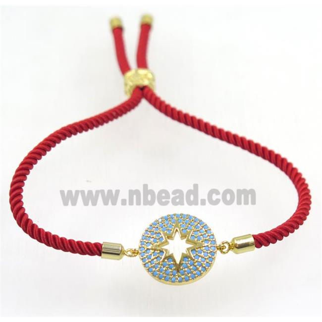 handmade bracelet with nylon wire, zircon bead