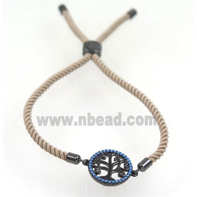 handmade bracelet with nylon wire, zircon bead