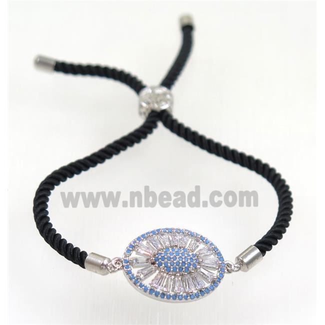 handmade bracelet with nylon wire, zircon bead