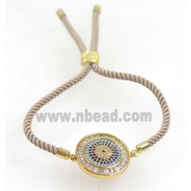 handmade bracelet with nylon wire, zircon bead