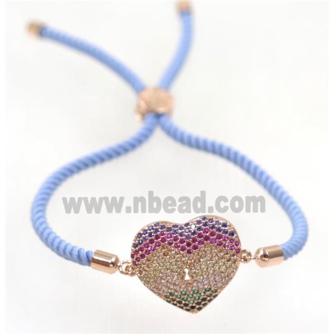 handmade bracelet with nylon wire, zircon bead