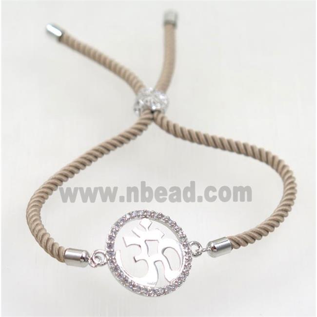 handmade bracelet with nylon wire, zircon bead