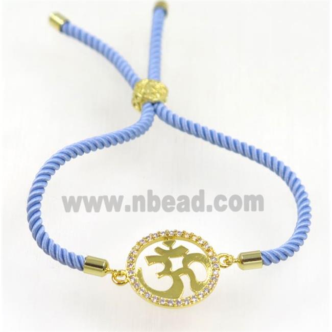 handmade bracelet with nylon wire, zircon bead