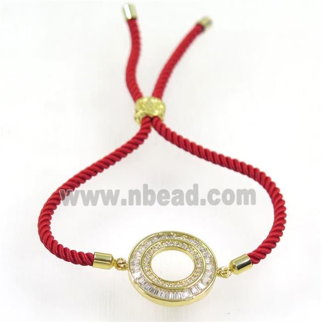 handmade bracelet with nylon wire, zircon bead