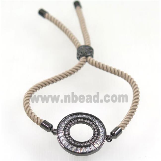 handmade bracelet with nylon wire, zircon bead