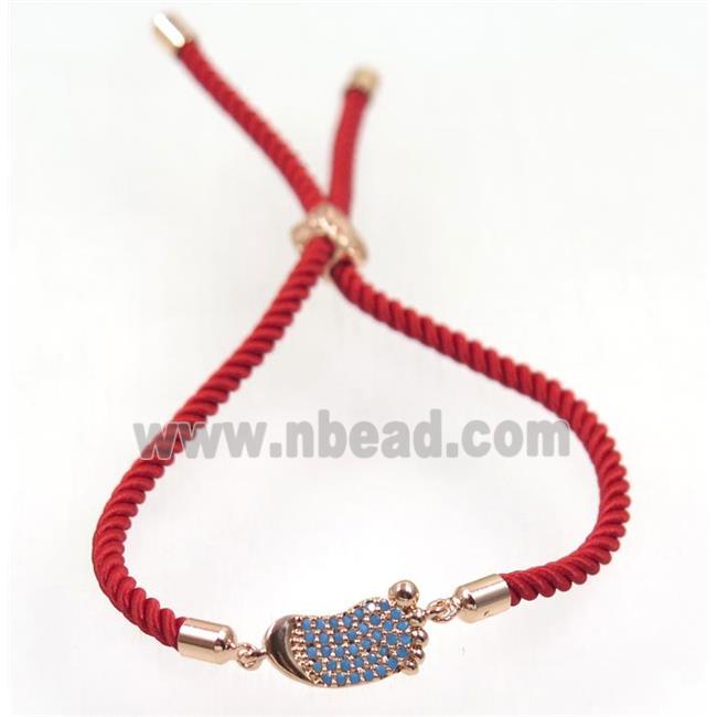 handmade bracelet with nylon wire, zircon bead