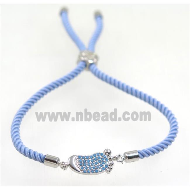 handmade bracelet with nylon wire, zircon bead