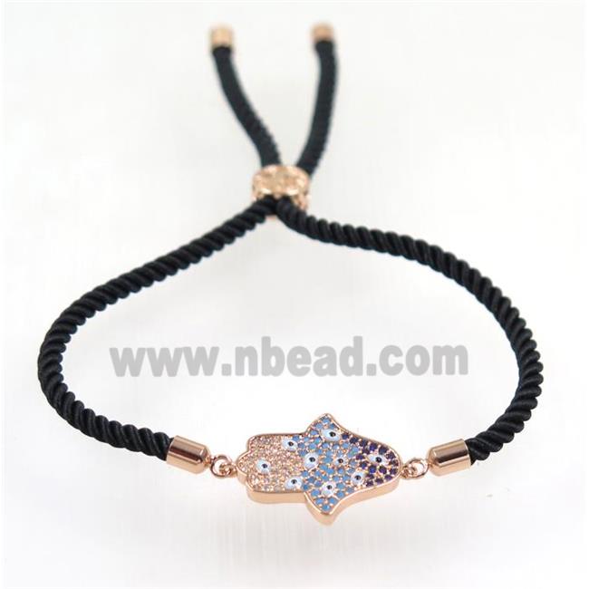 handmade bracelet with nylon wire, zircon bead