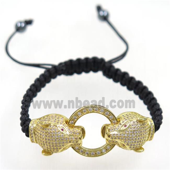 handmade bracelet with nylon wire, zircon bead