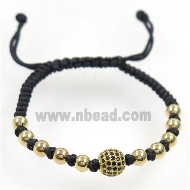 handmade bracelet with nylon wire, zircon bead