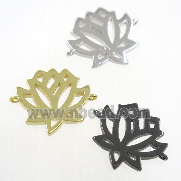 copper lotus flower connector, mix color