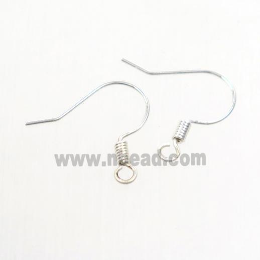 copper earring hook, color keeping, silver plated