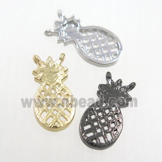 copper pineapple pendant with 2loops, mixed color