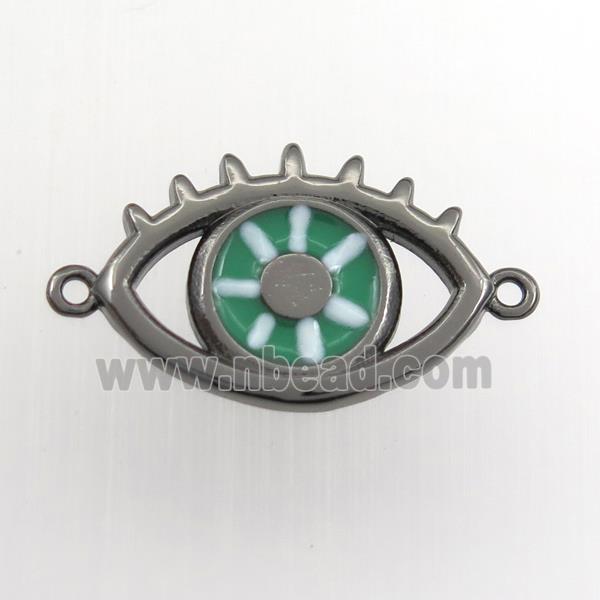 copper eye connector, enamel, black plated